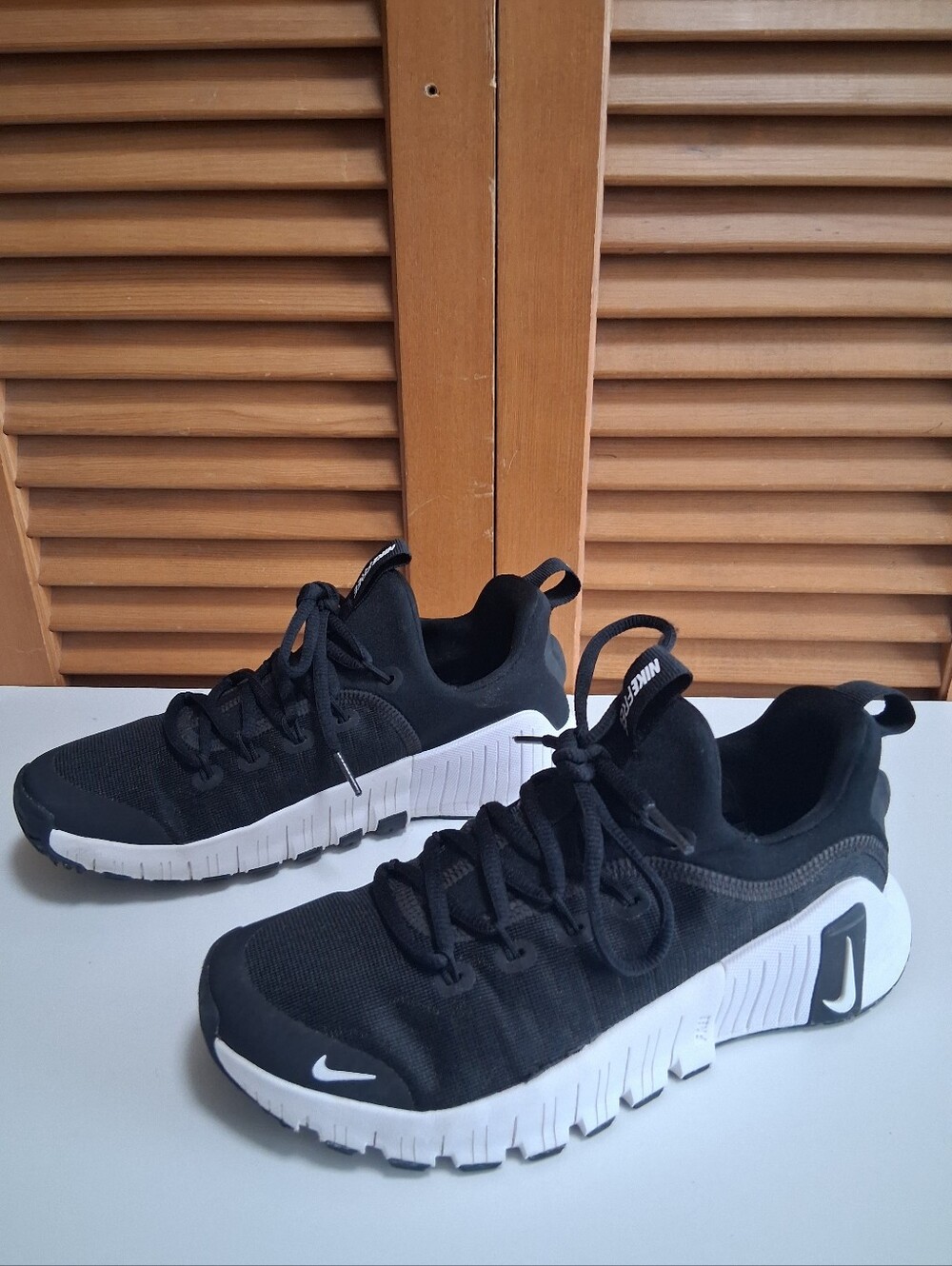 Nike Free Metcon 6 Black White Women's 6.5 Training Gym Running Shoes FJ7126-001